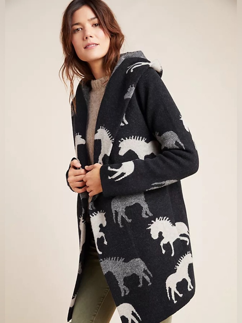 Anthropologie Field & Flower Sedona Wool sweater coat size Medium - Picture 2 of 11